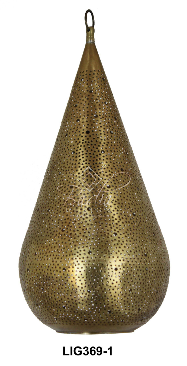 Brass Teardrop Shaped Lantern - LIG369