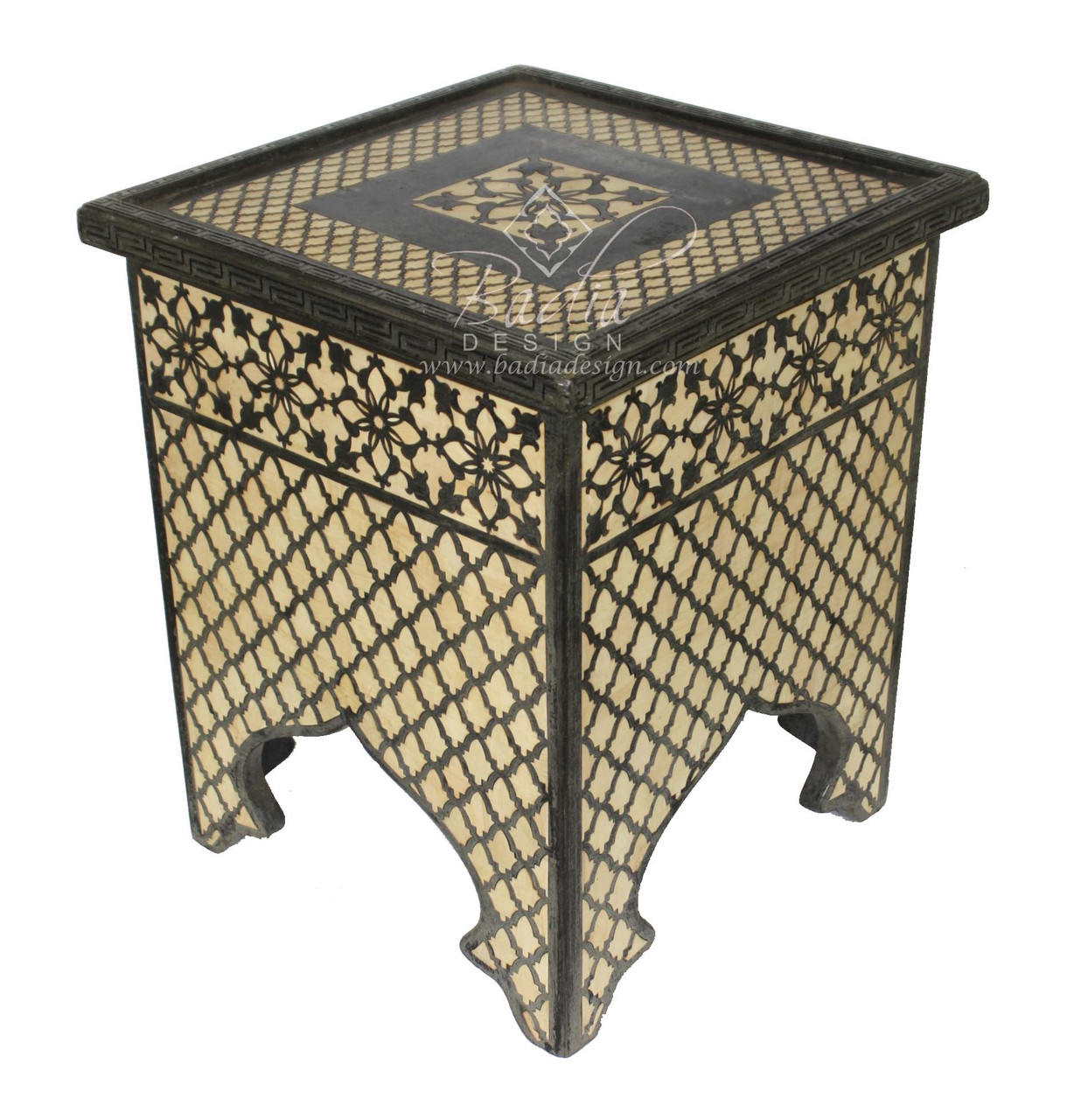 Wooden Camel Bone Side Table - MOP-ST084