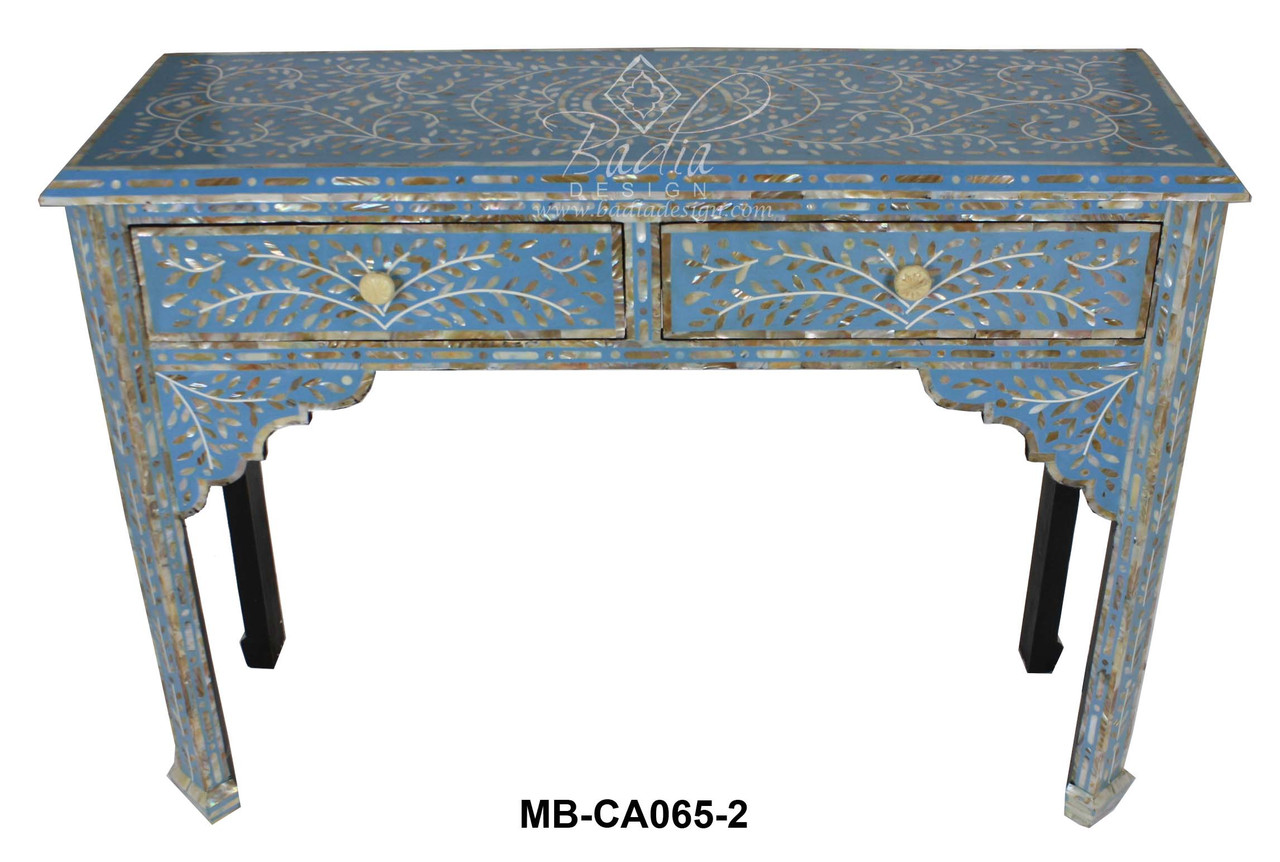 Mother of Pearl Inlay Cabinet with Two Drawers - MB-CA065