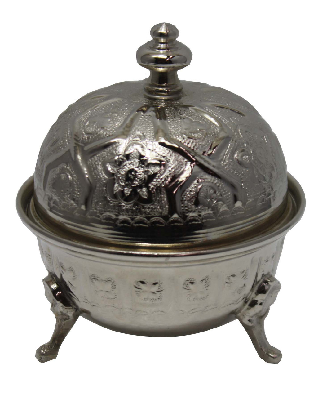 Small Silver Metal Trinket Container - HD199
