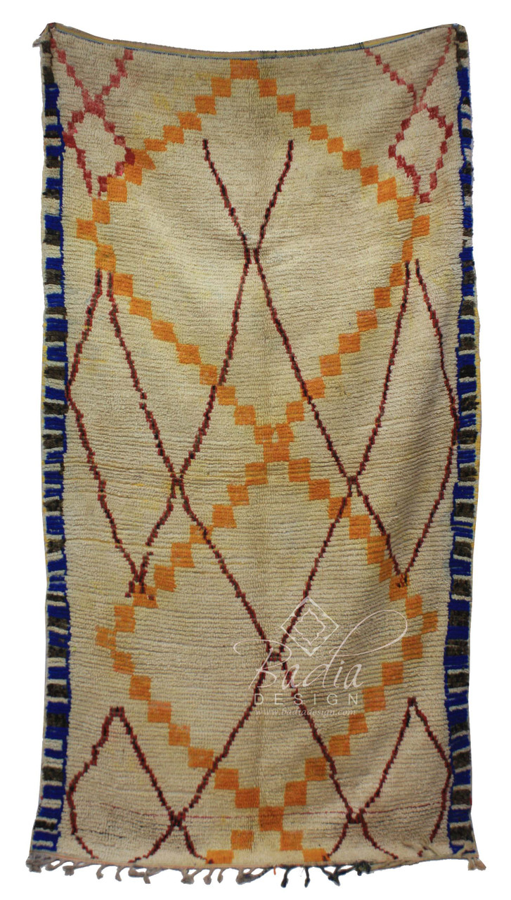 60" x 113" - Moroccan Multi Color Berber Rug - R880