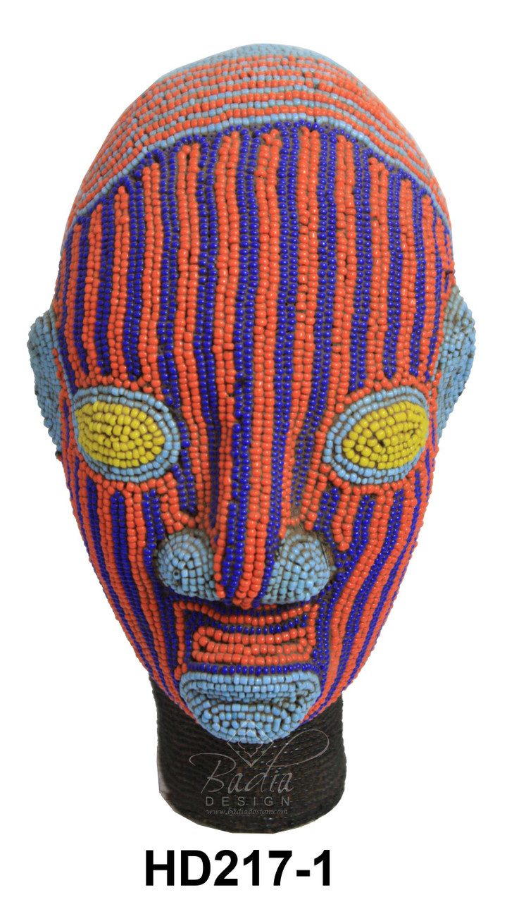 Handmade African Beaded Heads - HD217