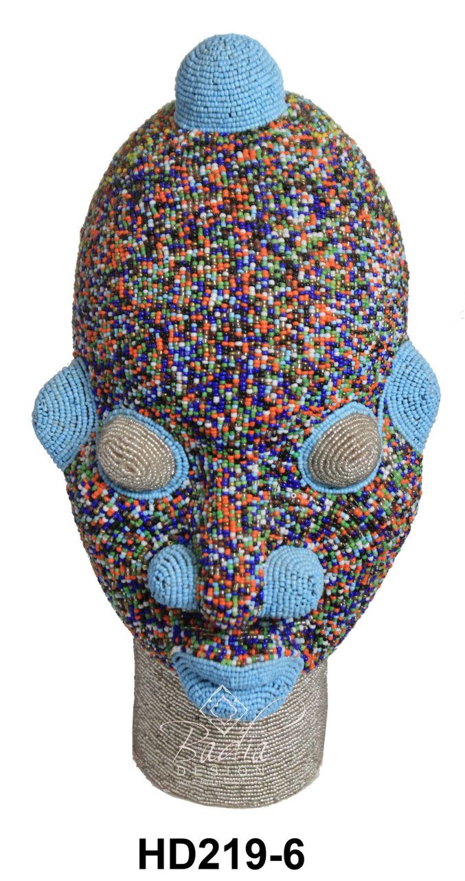 Multi-Color African Beaded Heads - HD219