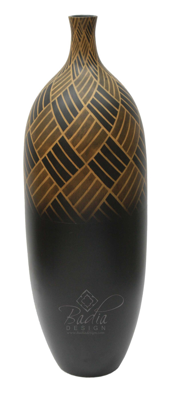Cylinder Shaped Wooden Vase - HD227