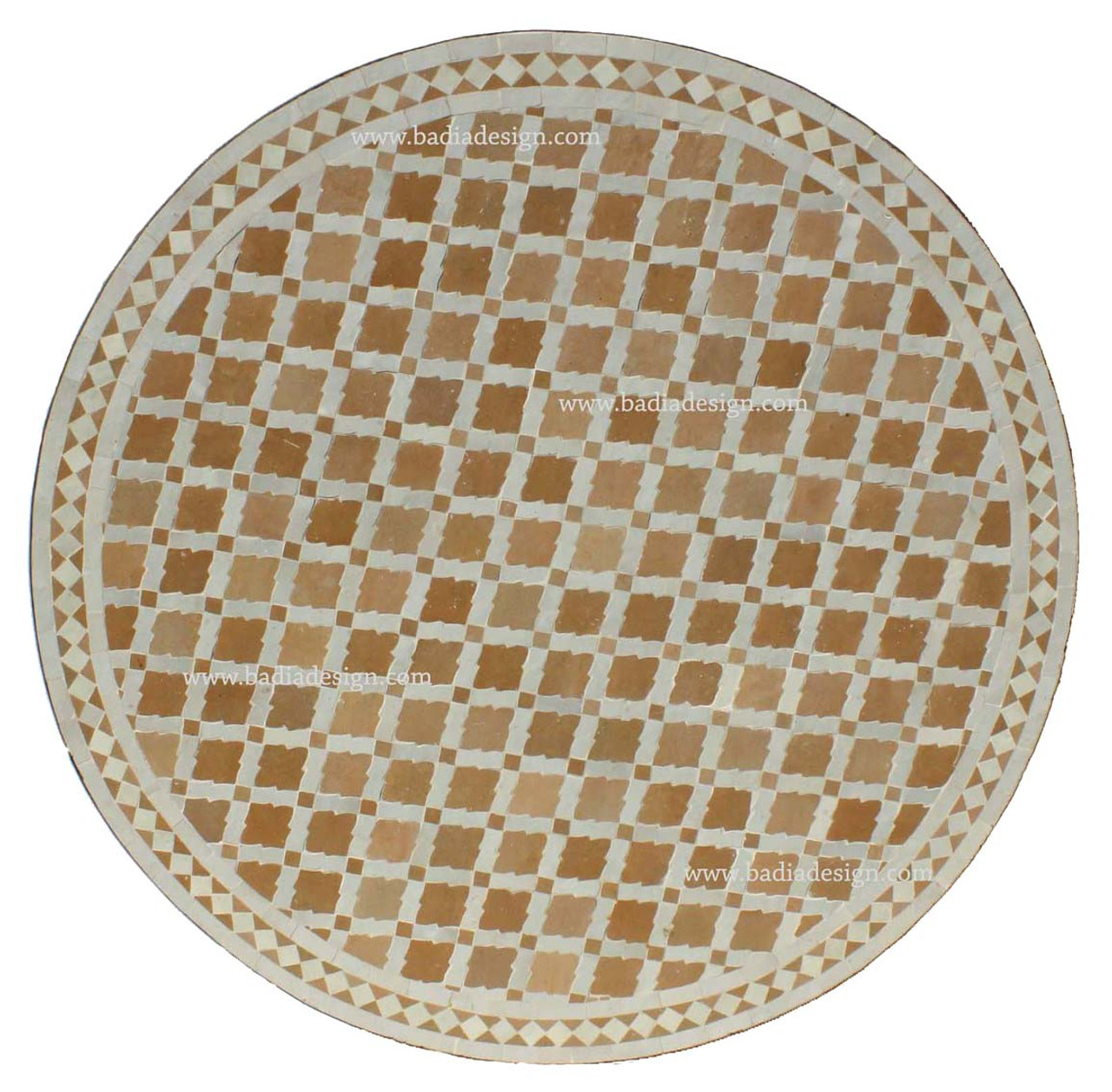 39 Inch Moroccan Mosaic Tile Table Top - MTR461