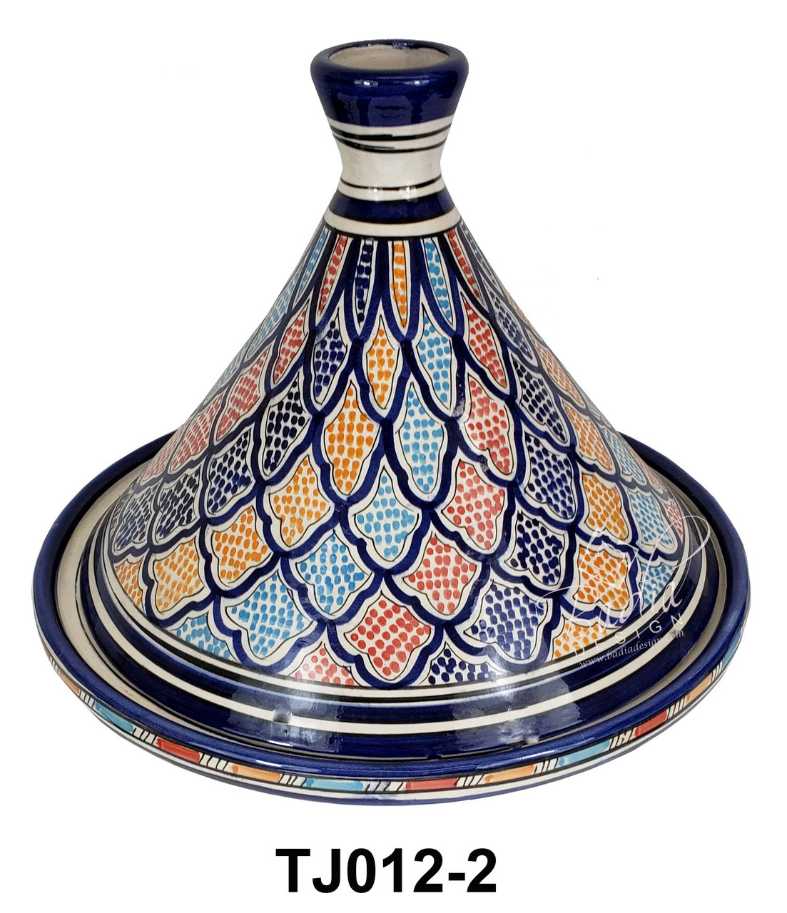 Moroccan Decorative Metal and Ceramic Tea Pot from Badia Design Inc.