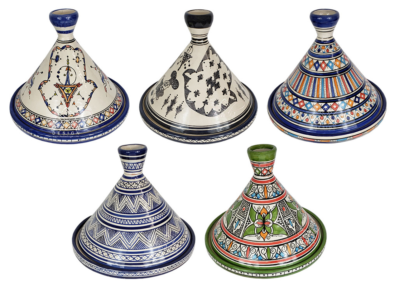 Medium Size Multi Color Ceramic Tajines - TJ015