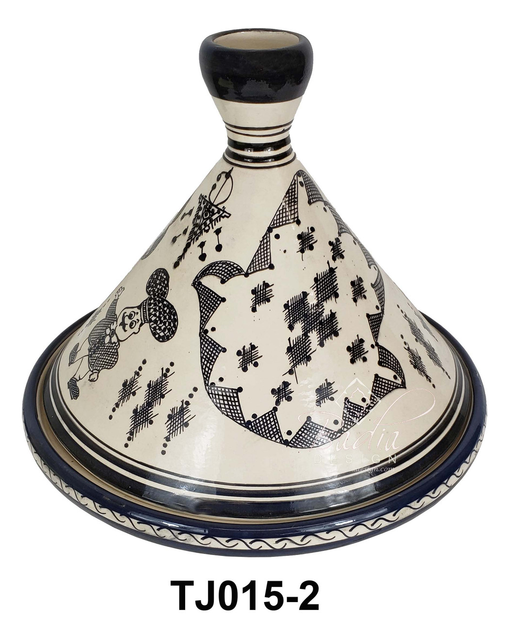 Medium Size Multi Color Ceramic Tajines - TJ015