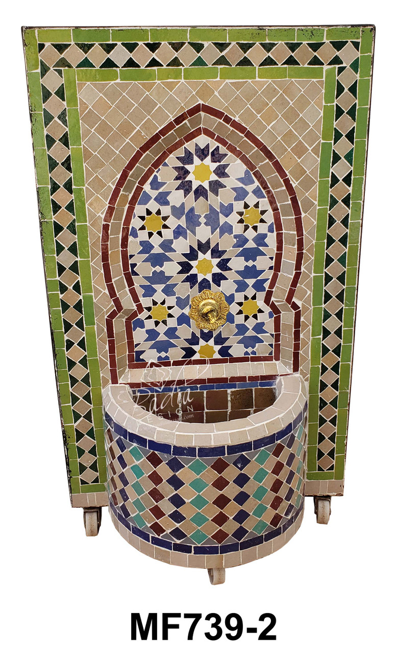 Mini Multi-Color Mosaic Tile Water Fountain - MF739