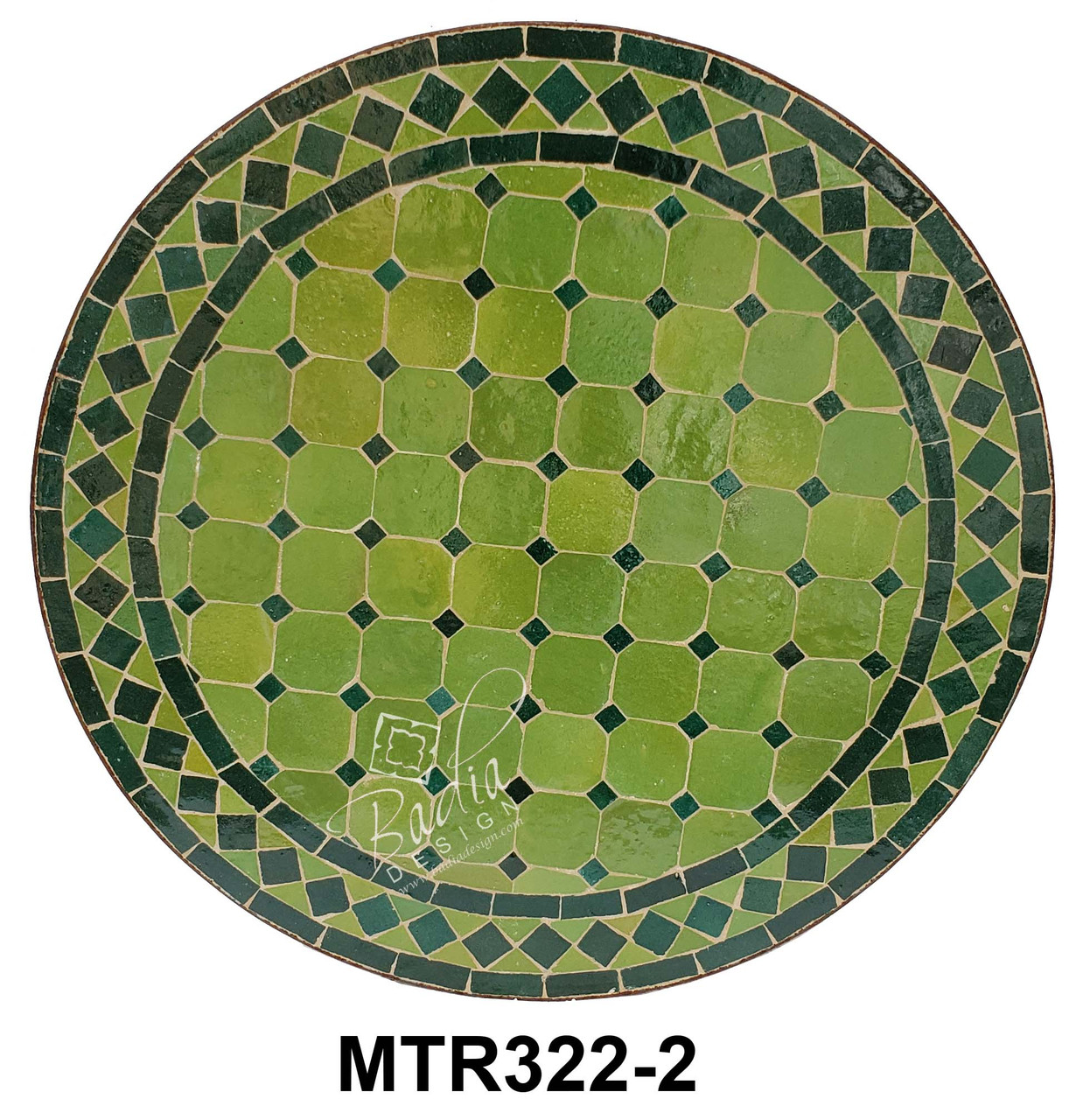 24 Inch Moroccan Round Tile Table Top - MTR322