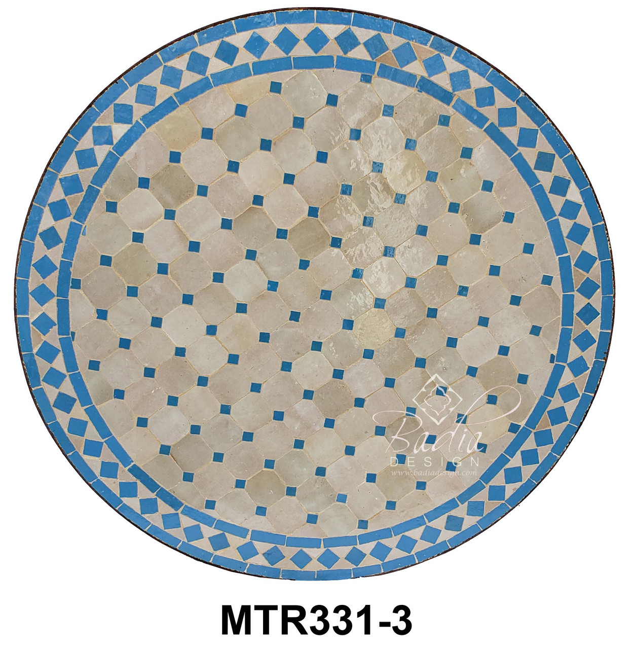 32 Inch Moroccan Mosaic Tile Table Top - MTR331