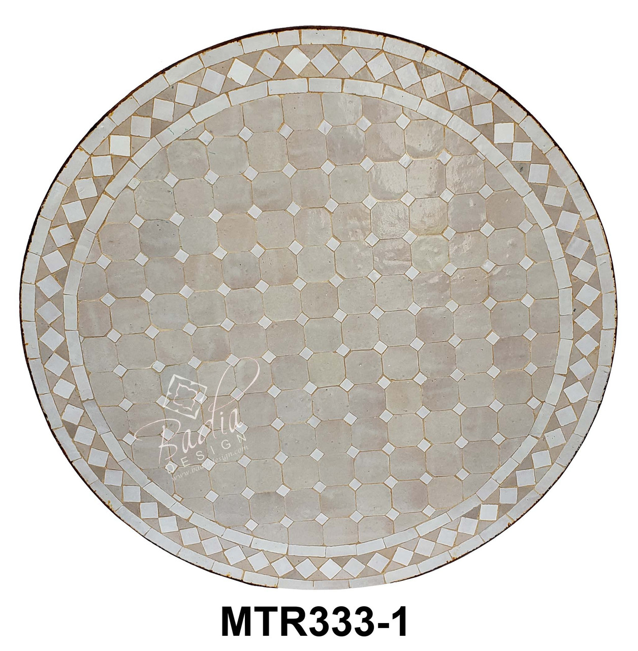 32 Inch Moroccan Mosaic Tile Table Top - MTR333