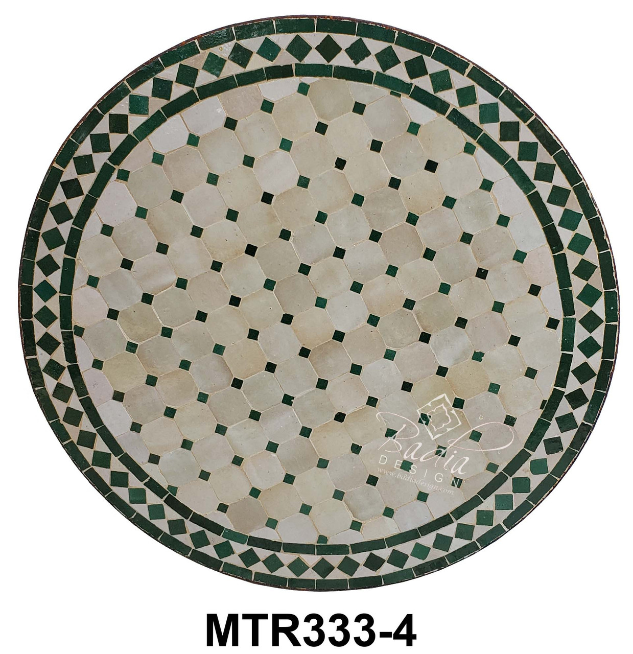 32 Inch Moroccan Mosaic Tile Table Top - MTR333