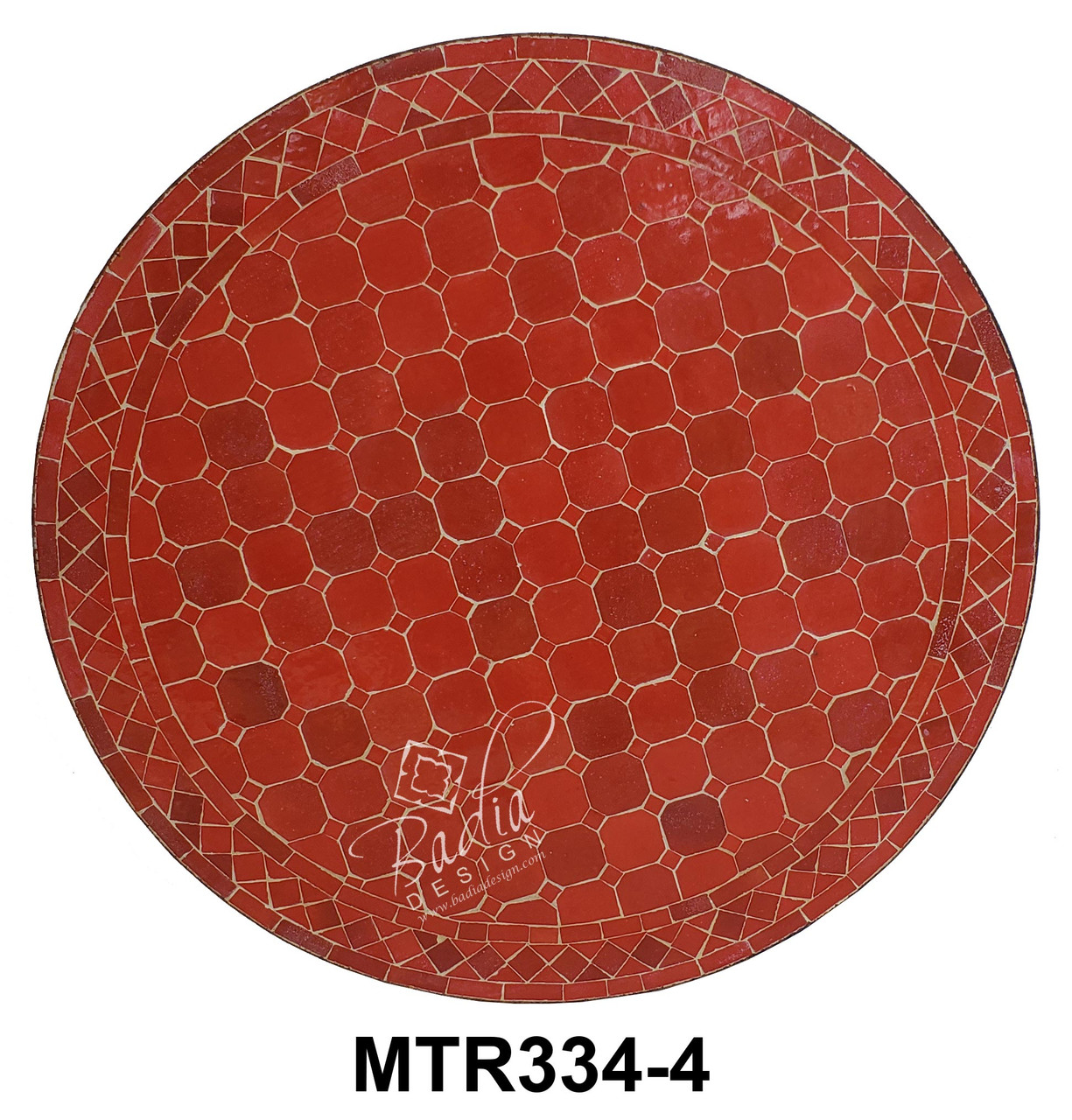 32 Inch Moroccan Mosaic Tile Table Top - MTR334