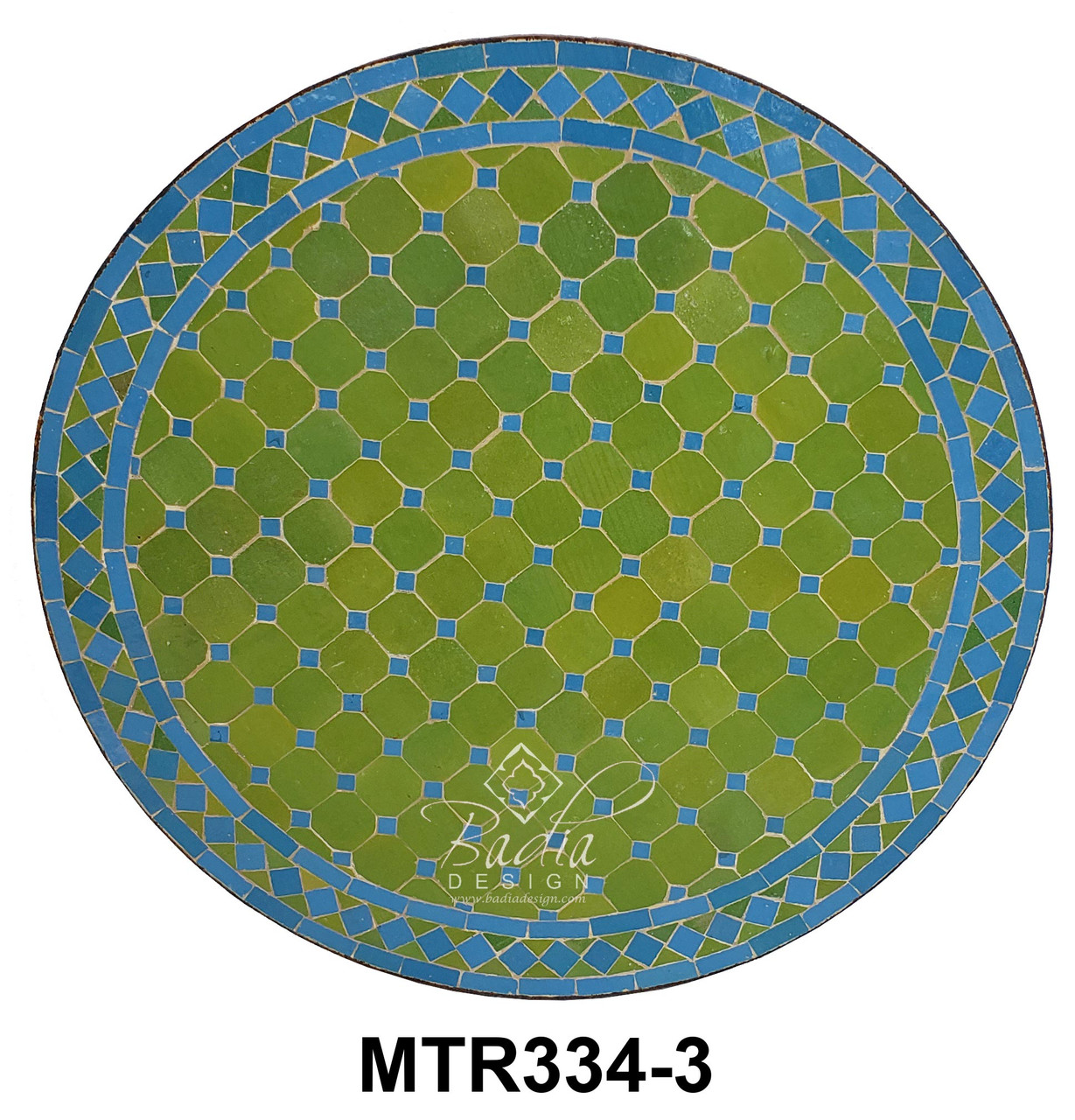 32 Inch Moroccan Mosaic Tile Table Top - MTR334