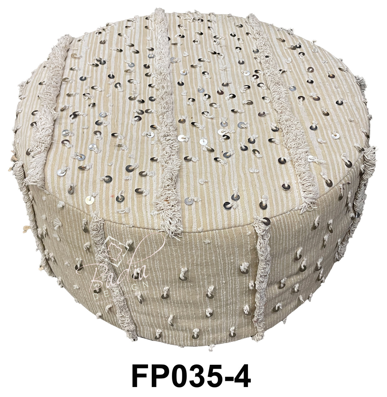 Wedding Pouf with Fringed Sequin - FP035