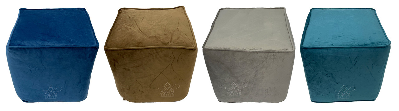 Square Shaped Fabric Ottoman - FP037