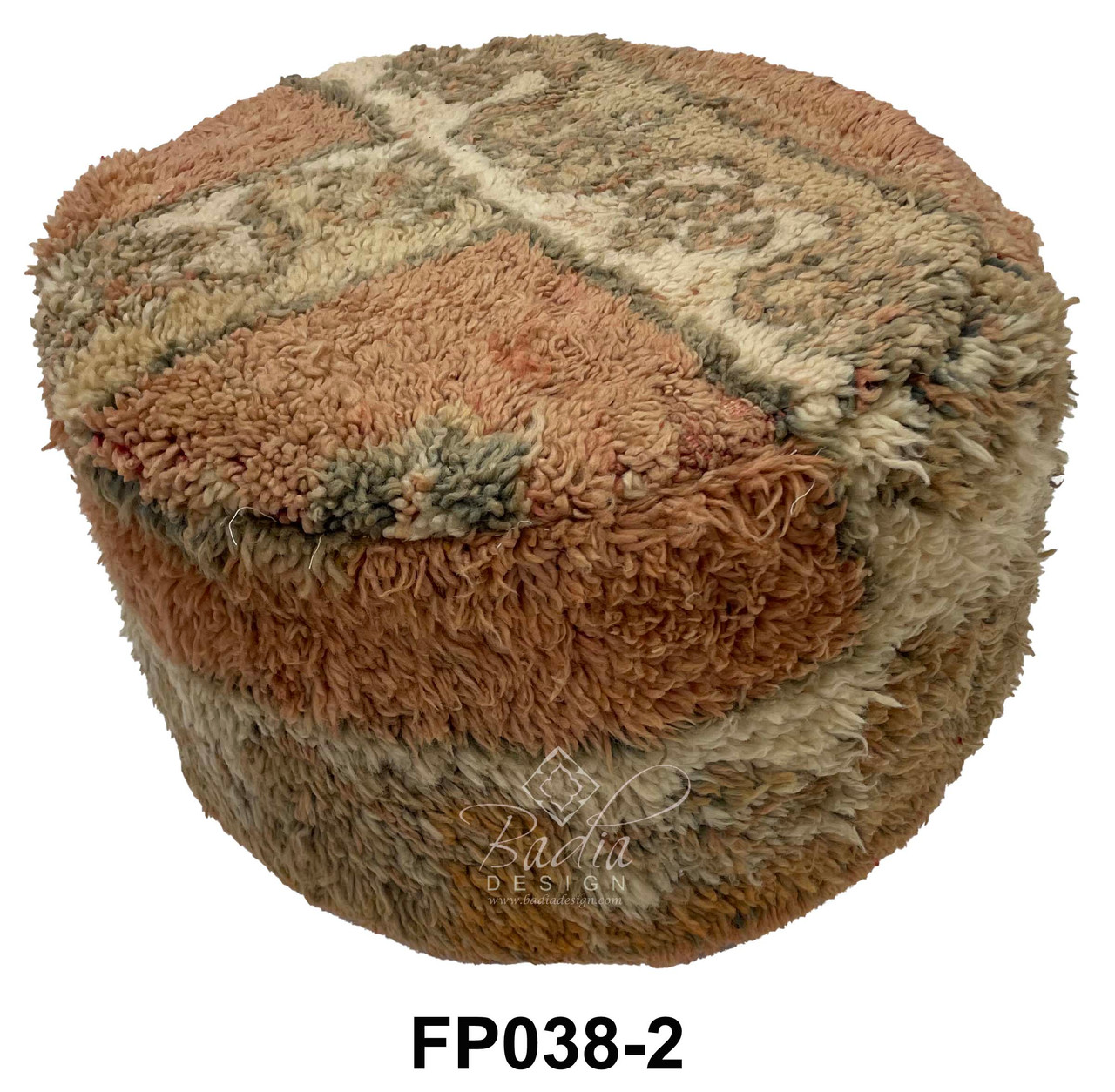 Handmade Round Kilim Pouf - FP038