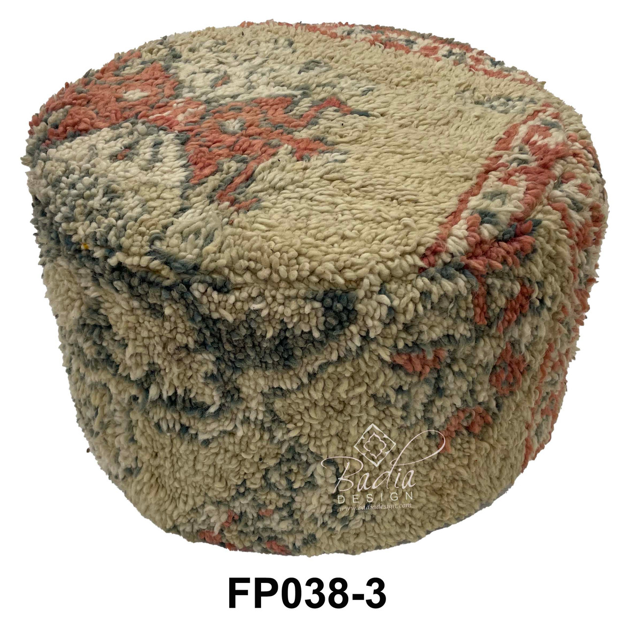 Handmade Round Kilim Pouf - FP038