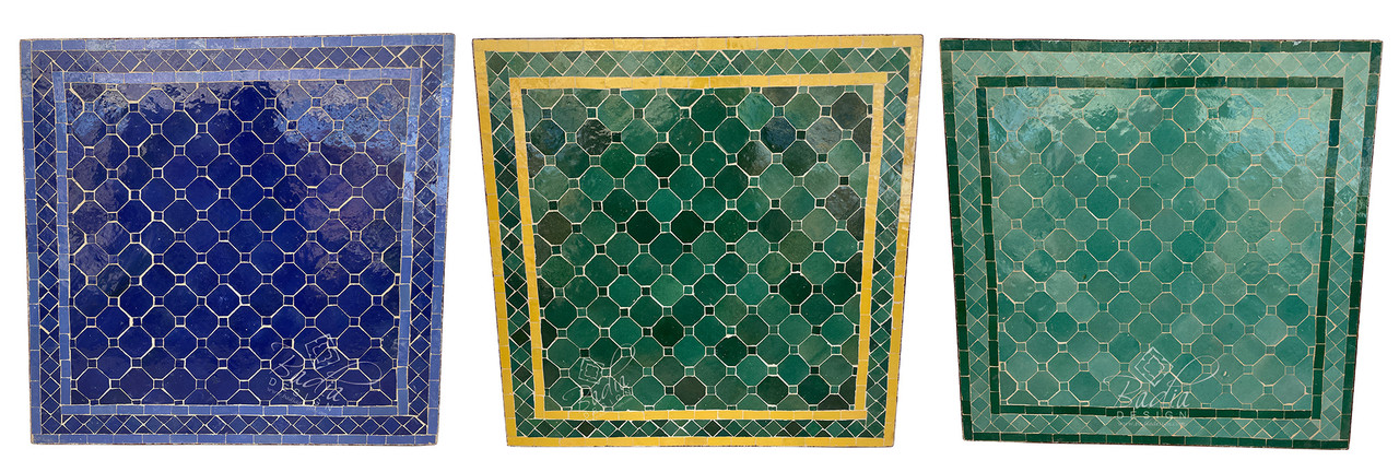 28 Inch Moroccan Square Tile Table Top - MT807