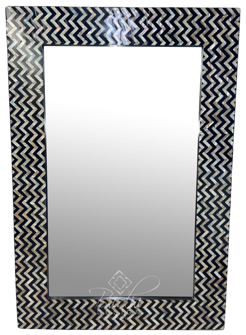 Rectangular Shaped Mother of Pearl Inlay Mirror - M-MOP051