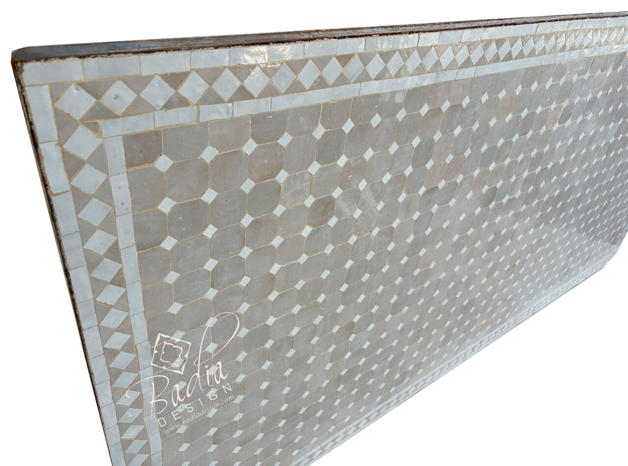 Large 80" x 40" Beige Rectangular Tile Table Top - MT817