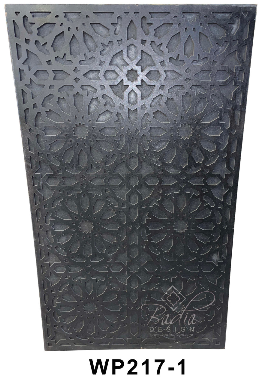 Rectangular Shaped Hand Carved Wooden Panel - WP217