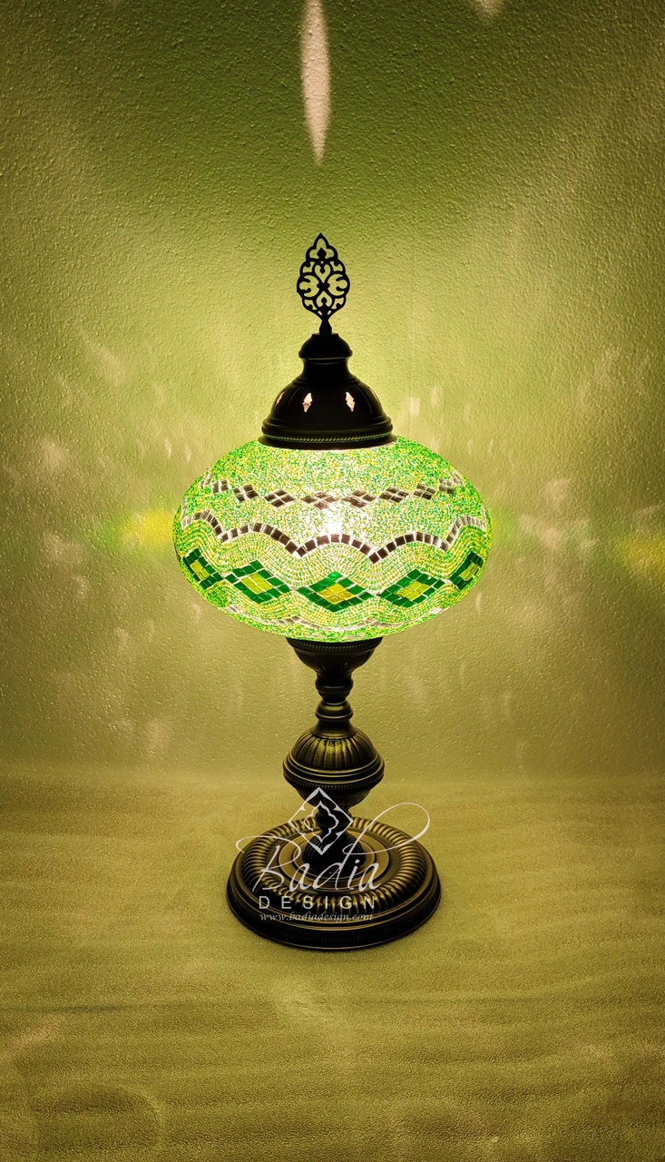 29 Inch Tall Turkish Moroccan Mosaic Glass Desktop Lamps - TK-LMP007