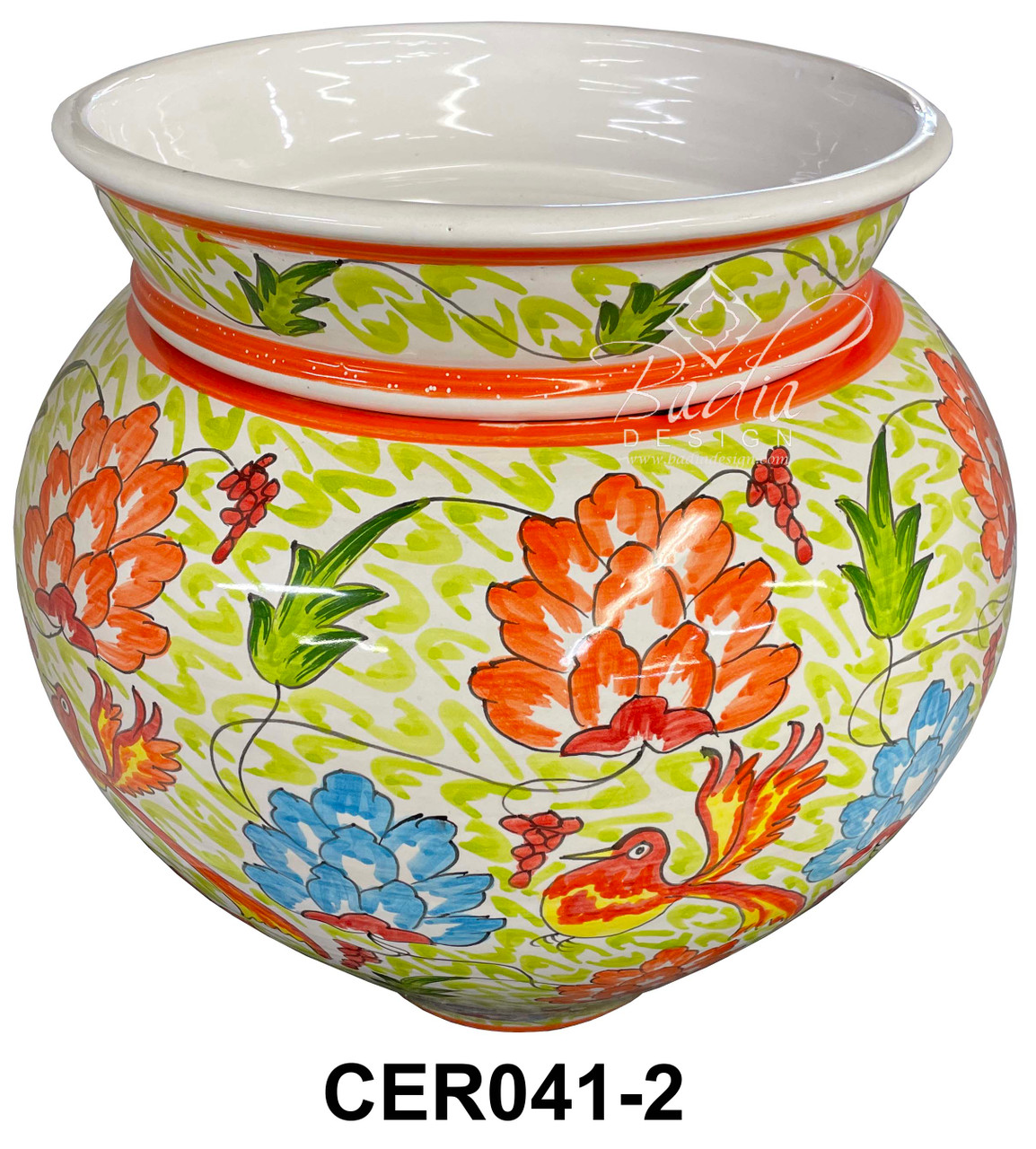 Modern Design Hand Painted Ceramic Planter - CER041