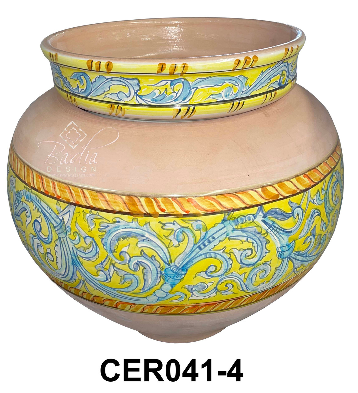 Modern Design Hand Painted Ceramic Planter - CER041