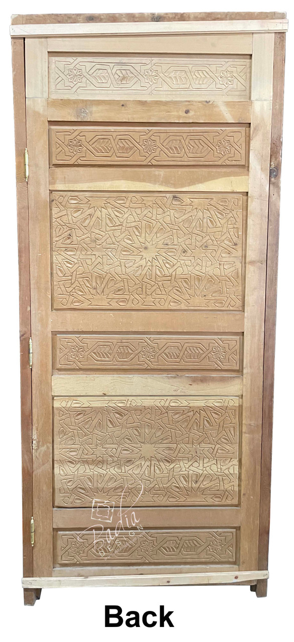 Unstained Hand Carved Wooden Door - CWD030