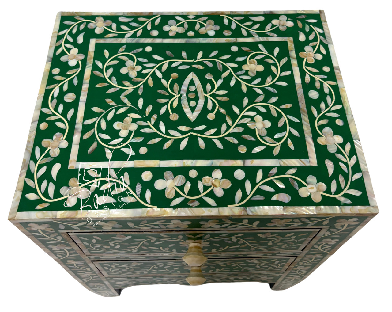 Modern Design Mother of Pearl Inlay Nightstand - MOP-NS003