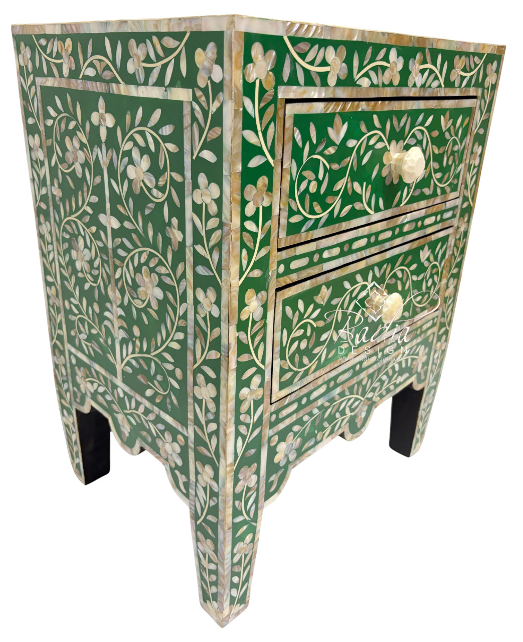 Modern Design Mother of Pearl Inlay Nightstand - MOP-NS003