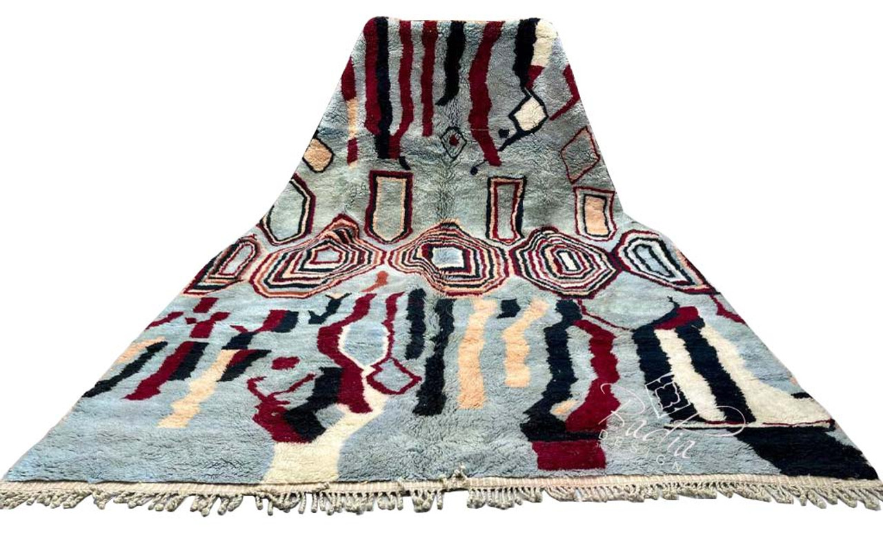 Multi-Color Handmade Berber Area Rug - R956