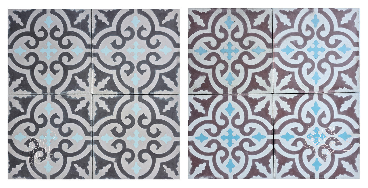 Moroccan Multi-Color Cement Floor Tile - CT126