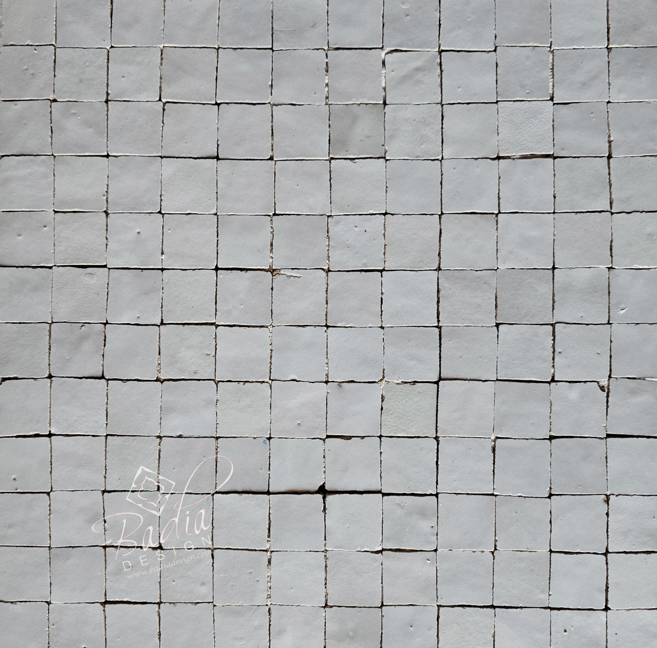 White Glazed Zellige Tile - TM134