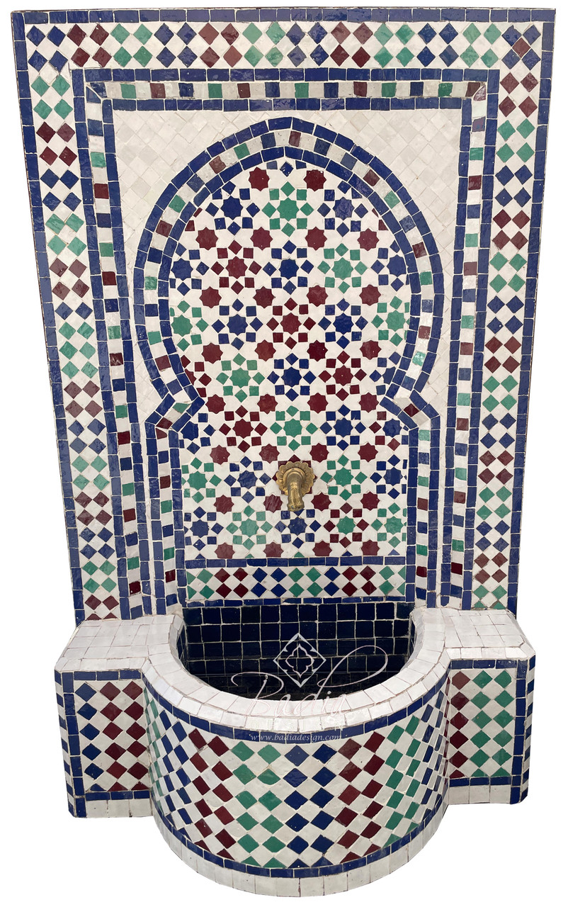 Moroccan Mosaic Water Fountain from Badia Design Inc.