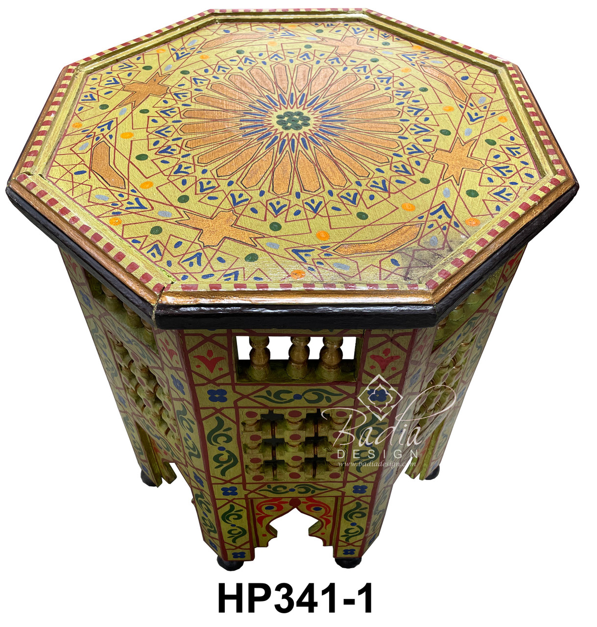 Multi-Color Hand Painted Side Tables - HP341