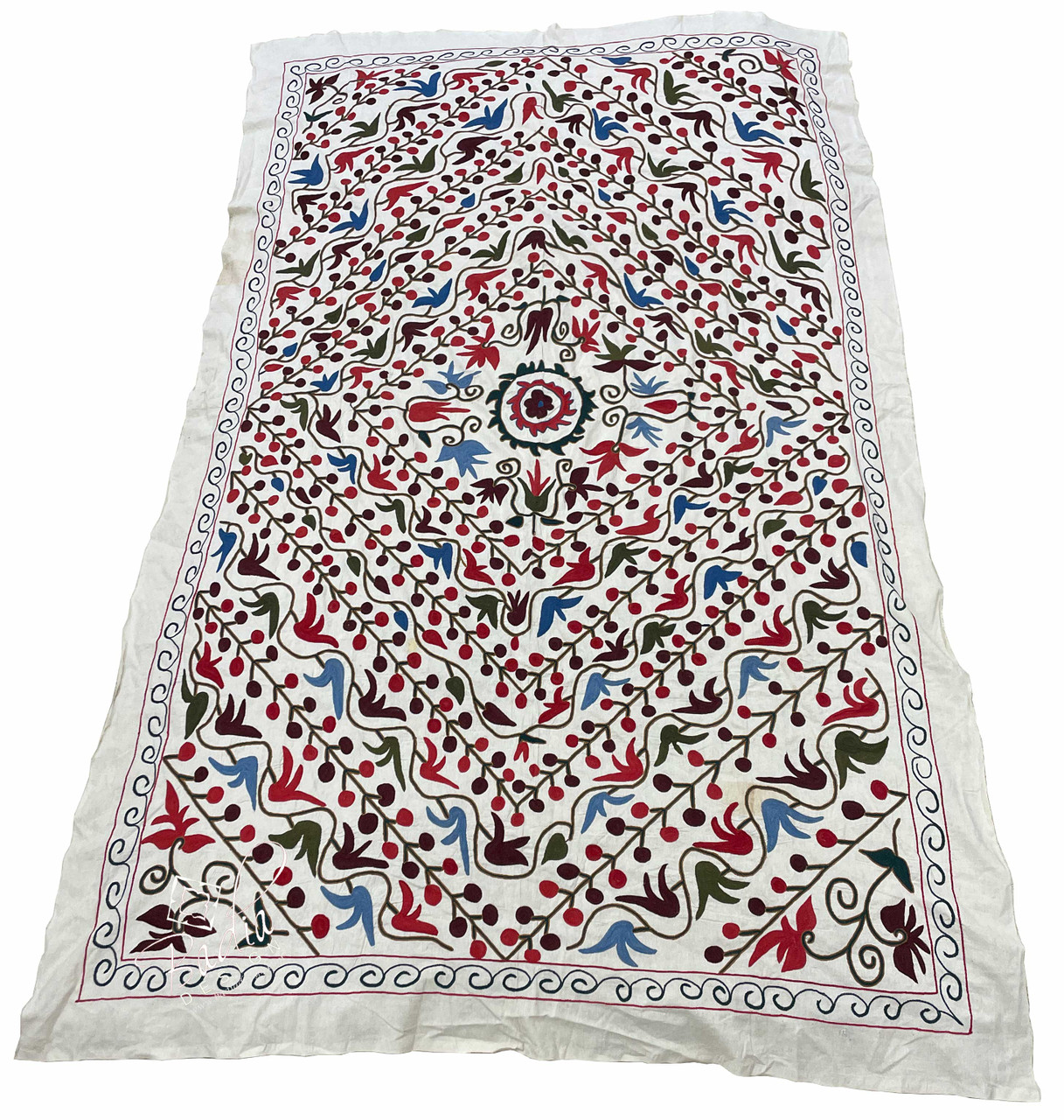 Multi-Color Suzani Fabric Quilt  - SUZQLT032