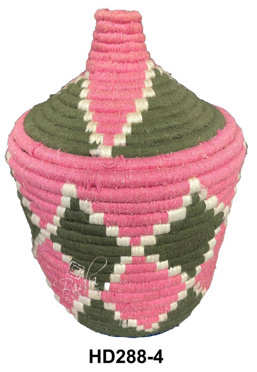 Handwoven Berber Baskets with Bright Colors - HD288