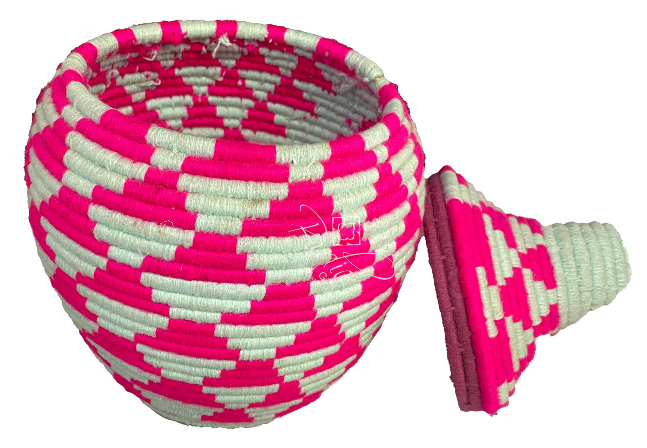 Handwoven Berber Baskets with Bright Colors - HD289