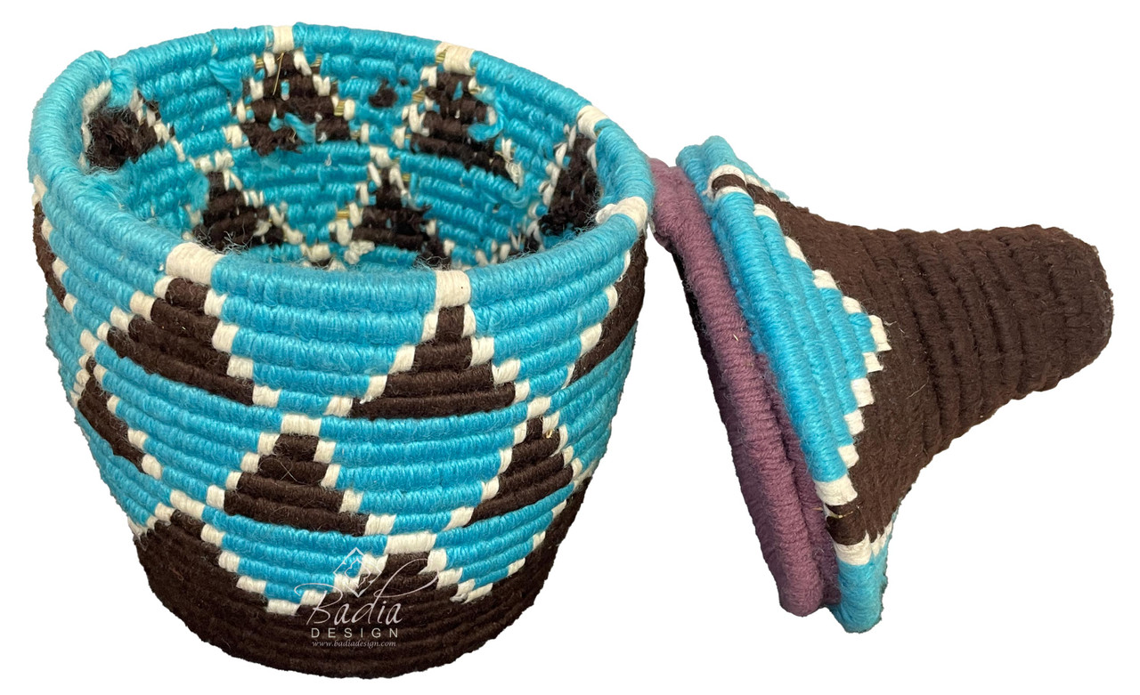 Handwoven Berber Baskets with Bright Vivid Colors - HD290