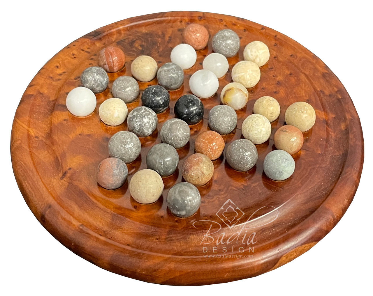 Moroccan Thuya Wood Solitaire Game from Badia Design Inc.