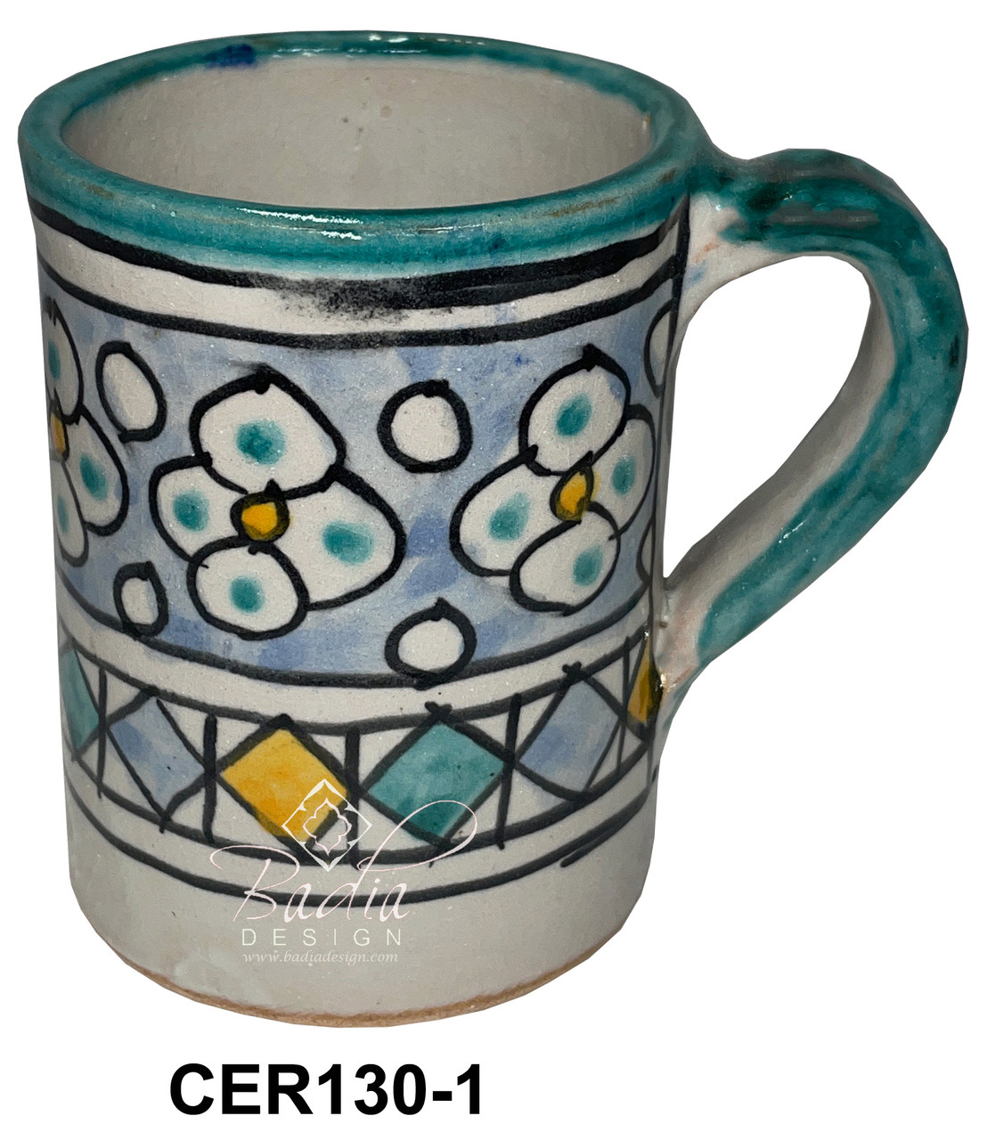 Hand Painted Multi-Color Ceramic Cups - CER130