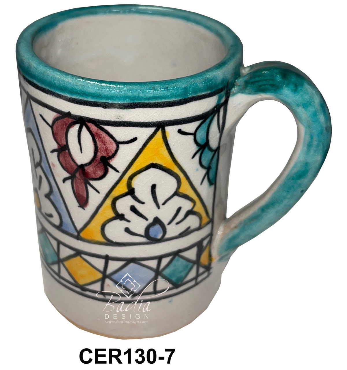 Hand Painted Multi-Color Ceramic Cups - CER130