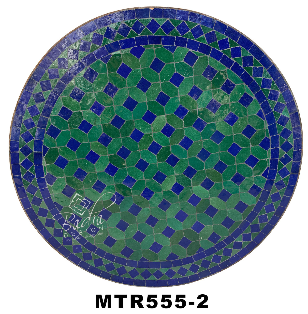 24 Inch Round Multi-Color Tile Table Top - MTR555