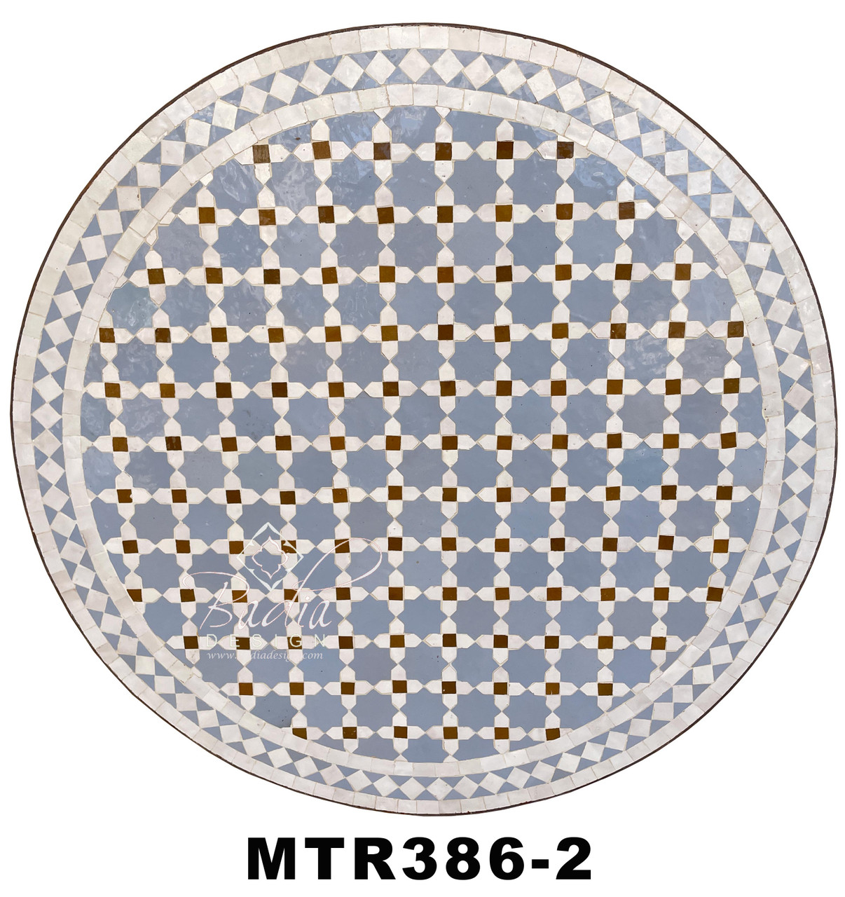 32 Inch Multi-Color Intricately Designed Tile Table Top - MTR386