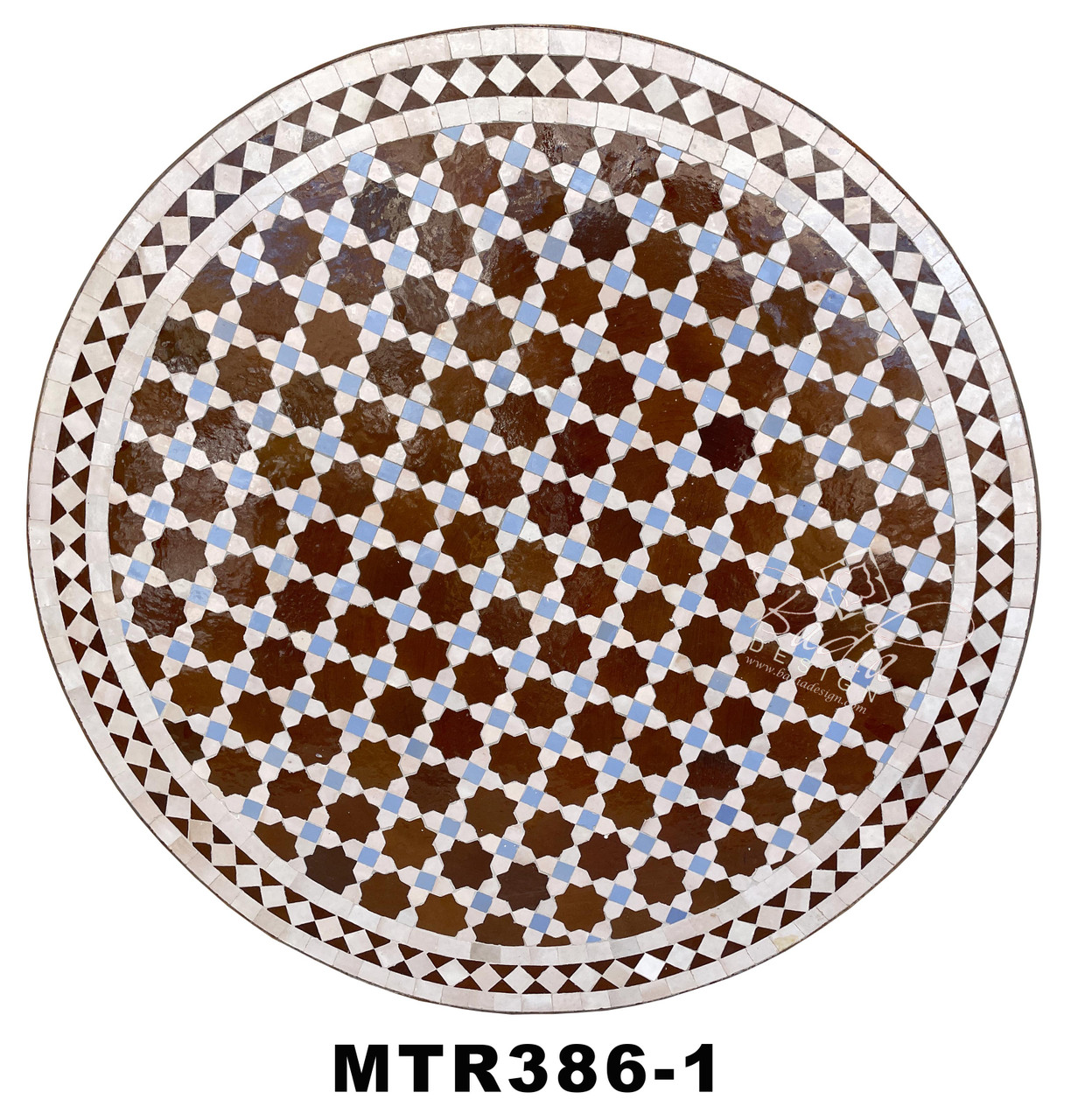 32 Inch Multi-Color Intricately Designed Tile Table Top - MTR386