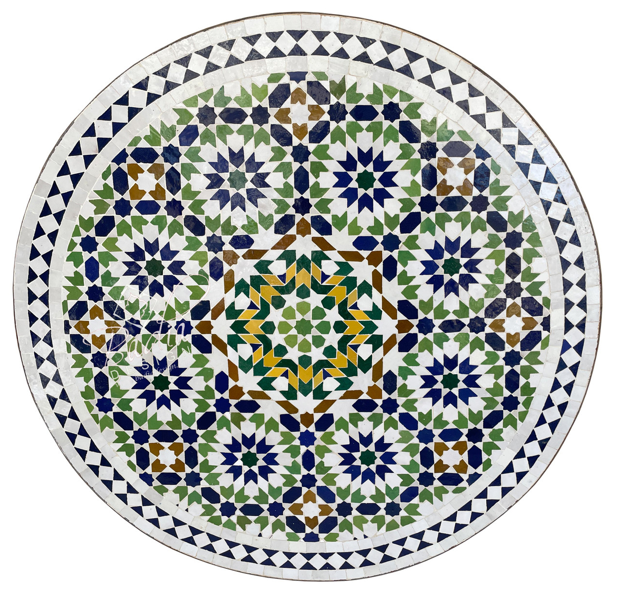 32 Inch Multi-Color Intricately Designed Tile Table Top - MTR392