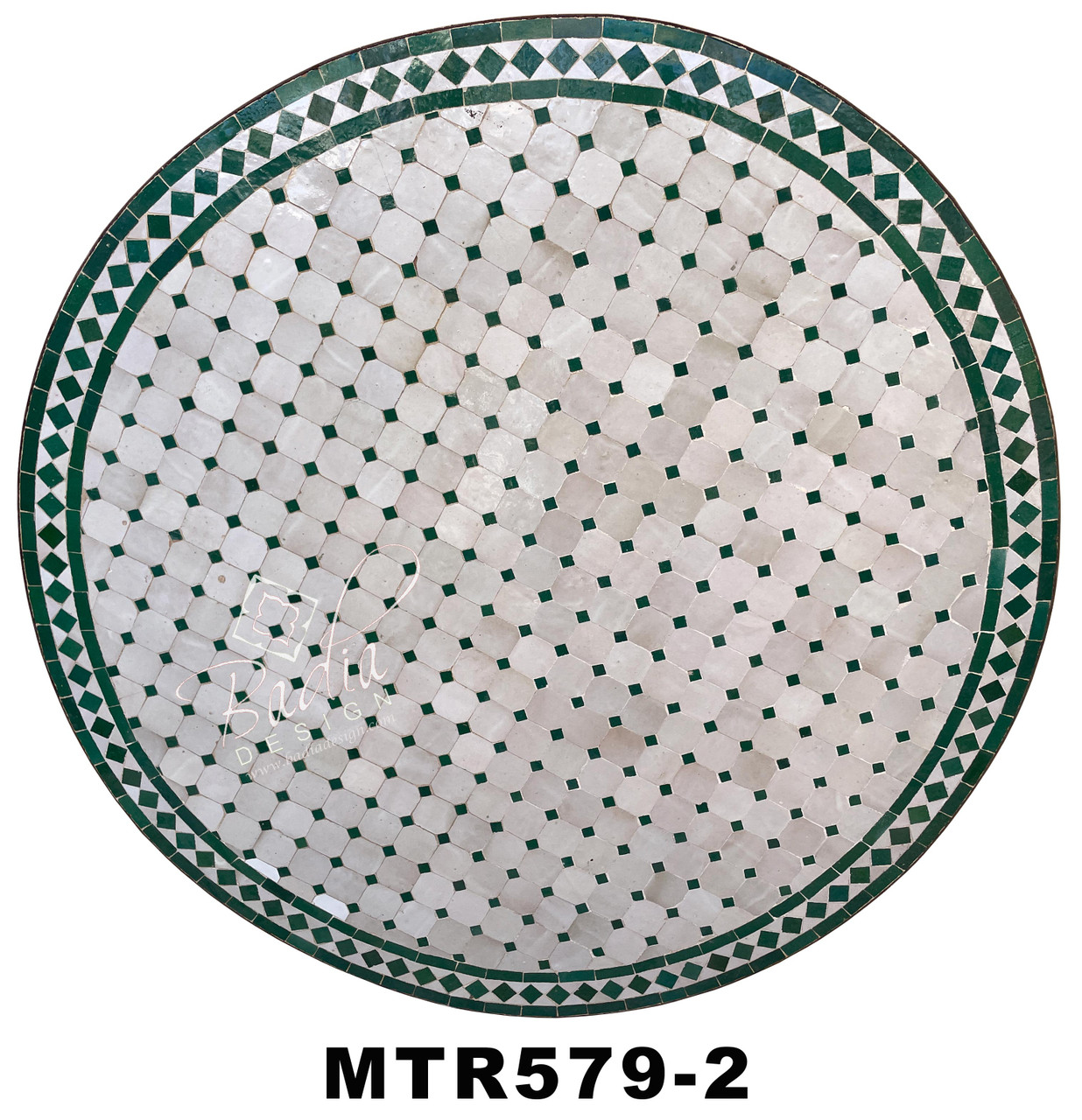 48 Inch Moroccan Mosaic Tile Table Top - MTR579